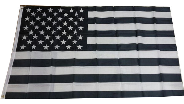 Fahne Flagge U.S.A. USA SCHWARZ WEISS