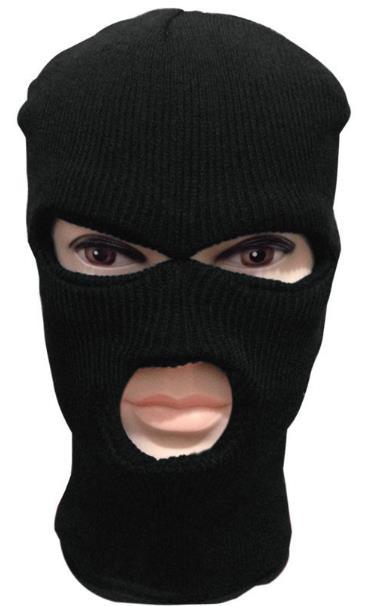 3 Loch Maske Überfallmaske Gangster
