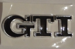 3D VW Golf GTI Logo Emblem Logo SCHWARZ
