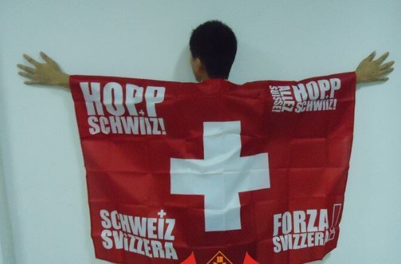 Schweiz Fahne Bodyflag Suisse Svizzera