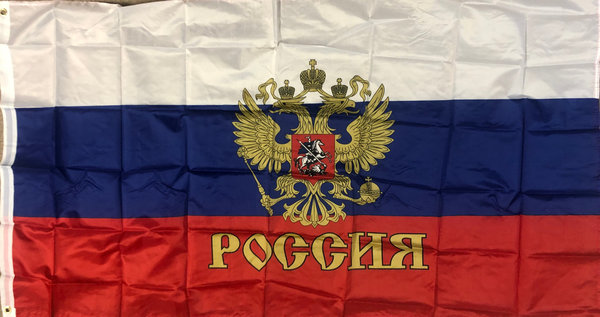 Russland Fahne Polyester 150 x 90 cm RUS