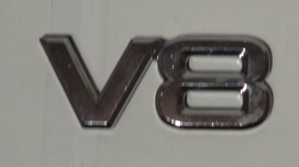 V8 V 8 Aufkleber Batch Aufkleber Chrom
