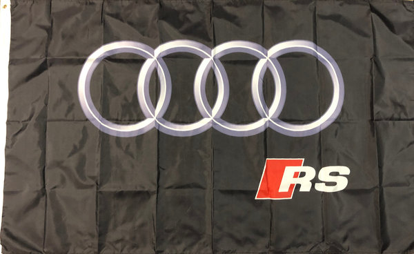 Audi RS Fahne Schwarz 150 x 90 cm Auto