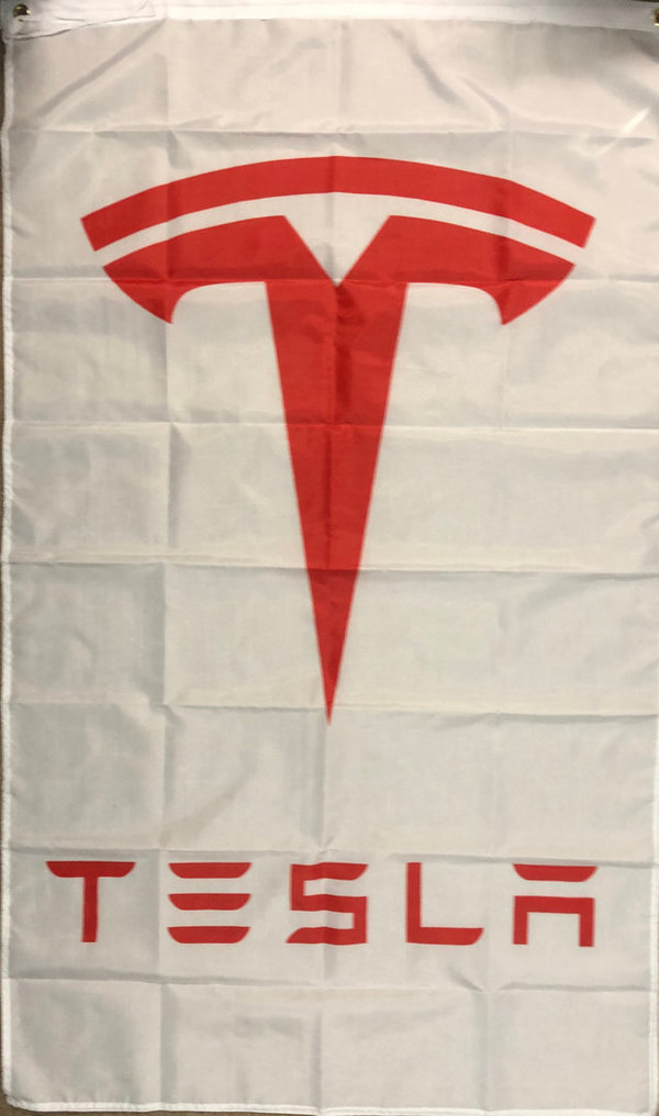 Tesla Fahne Elektro Auto 150 x 90 cm