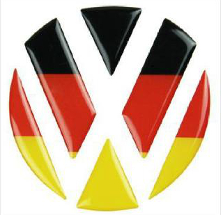 3D VW Deutschland Flagge Set Logo Emblem