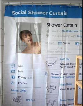 Facebook Duschvorhang Badezimmer Vorhang