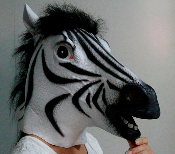 Tiermaske Maske Zebra Ross