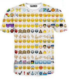 T-Shirt Emoji Smiley Chat Grösse XL