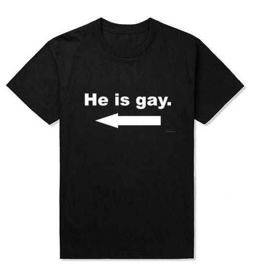 T-Shirt He's Gay He is Gay Grösse XXL
