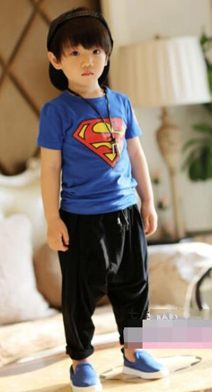 Superman T-Shirt f Jungs BLAU Grösse 90