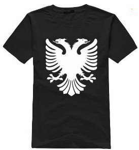 T-Shirt Albanien Doppeladler SCHWARZ
