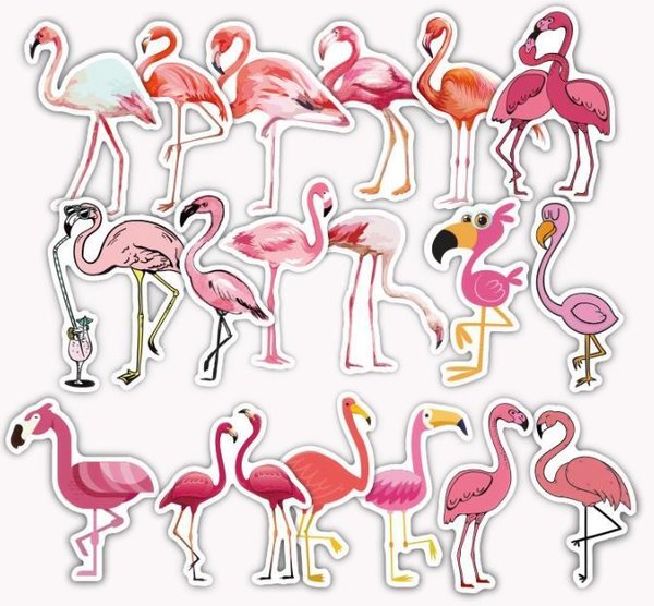 Flamingo Stickerset Stickerbomb Kleber