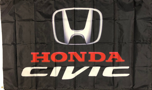 Fahne Honda Civic Schwarz 150 x 90 cm