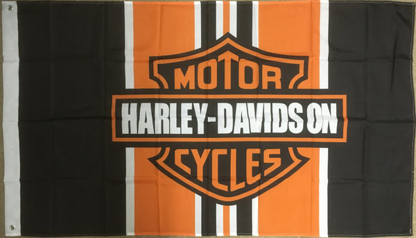 Harley Davidson Fahne Orange 150 x 90 cm