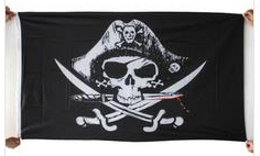 Piratenflagge Piratenfahne Messer Fahne
