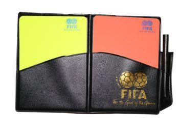 Fussballkarten Gelbe Rote Etui Stift