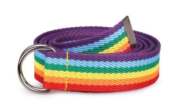 Gürtel Regenbogen 130 cm LGBT Rainbow