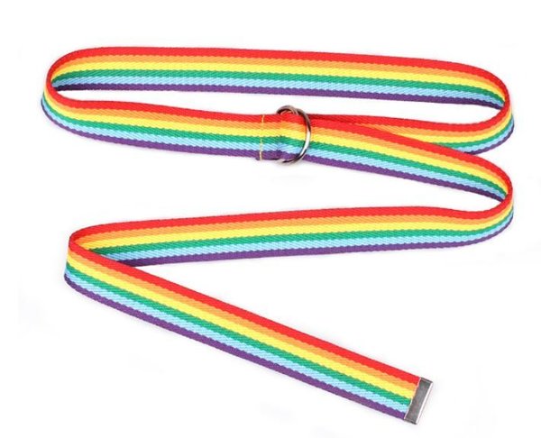Gürtel Regenbogen 130 cm LGBT Rainbow