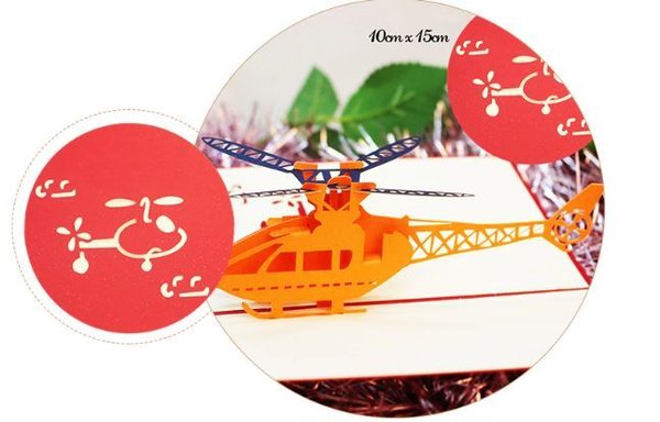 Grusskarte Geschenkkarte Helikopter