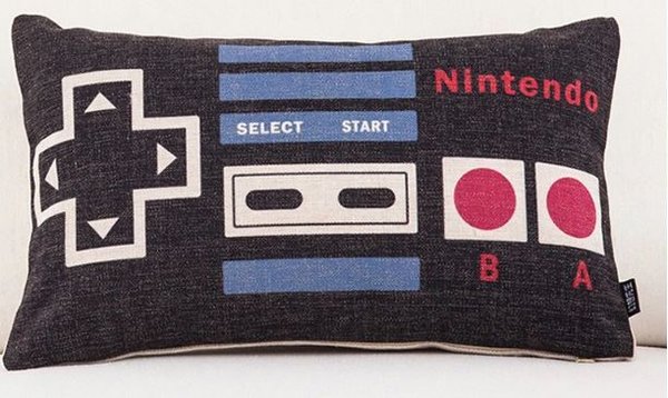 Nintendo Kissenbezug Retro f. Couch Sofa