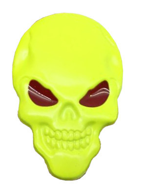 3D Totenkopf Aufkleber Augen Leuchtgrün