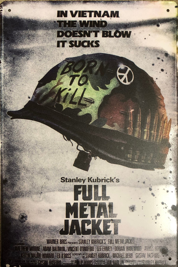 Full metall Jacket Blechschild Plakat