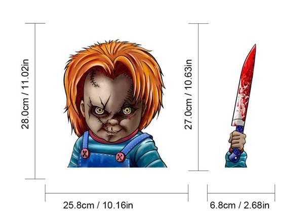 Scheibenwischer Sticker Chucky Horror