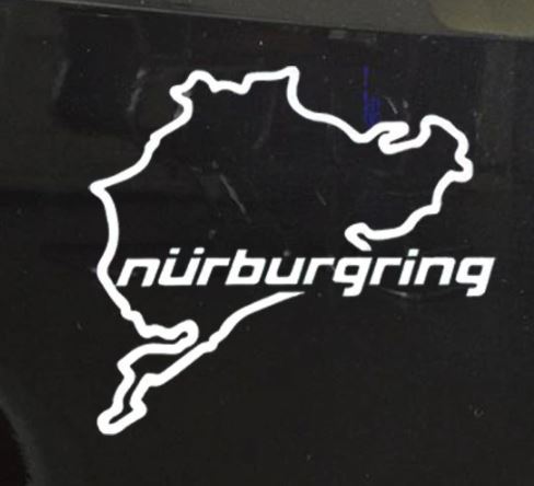Sticker Nürburgring Rennstrecke Weiss