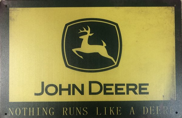 John Deere Blechschild Metallschild Sign