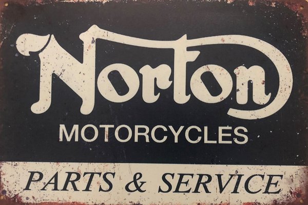 Norton Motorrad Blechschild Motorcycle