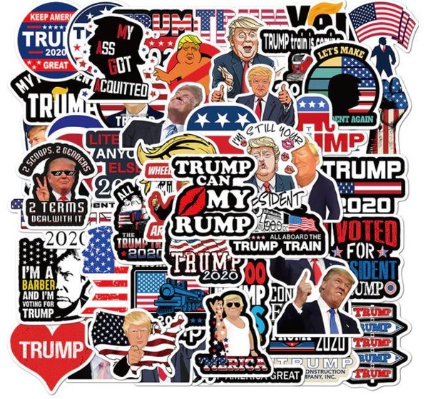 50 tlg Stickerset Donald Trump Präsident