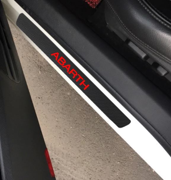 Fiat Abarth Stickerset Carbon Karbon Rot