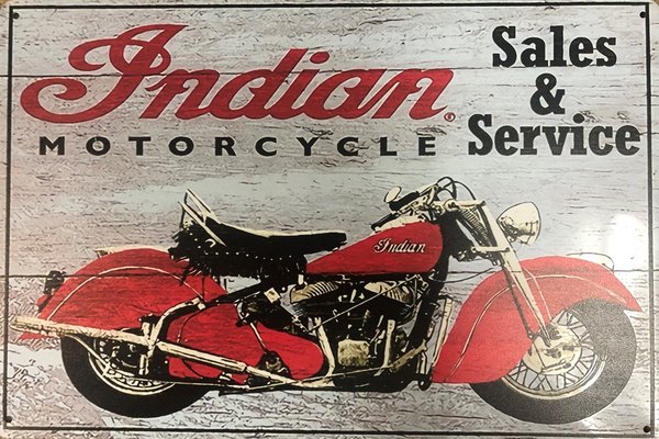 Indian Motorcycle Blechschild 30 x 20