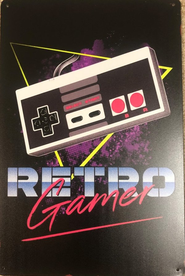 Retro Gamer Blechschild Super Nintendo