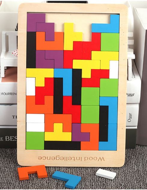Tetris Knobelspiel Spiel Holz Puzzle