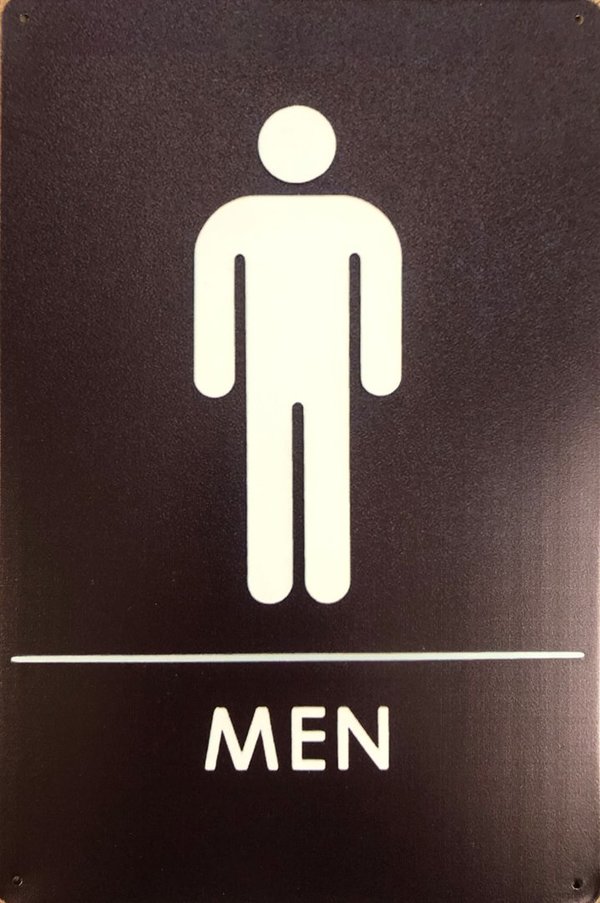Toilettenschild Mann WC 30 x 20 Blech
