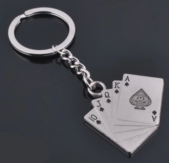 Royal Flush Schlüsselanhänger Poker Keychain 