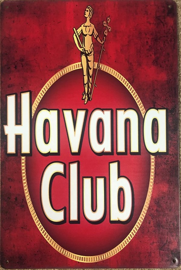 Blechschild Havana Club Rum 30 x 20 cm