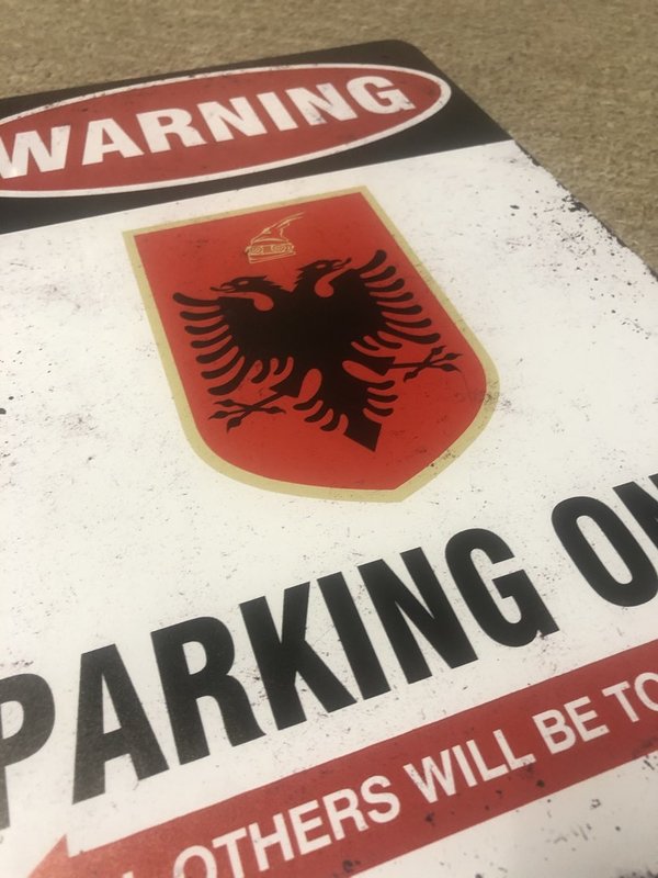 Albanien Albania Parking Only Schild