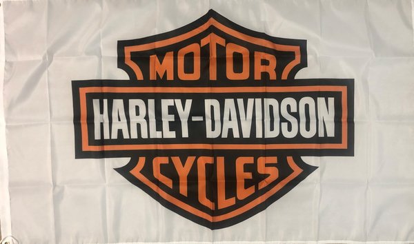 Harley Davidson Fahne Weiss White USA