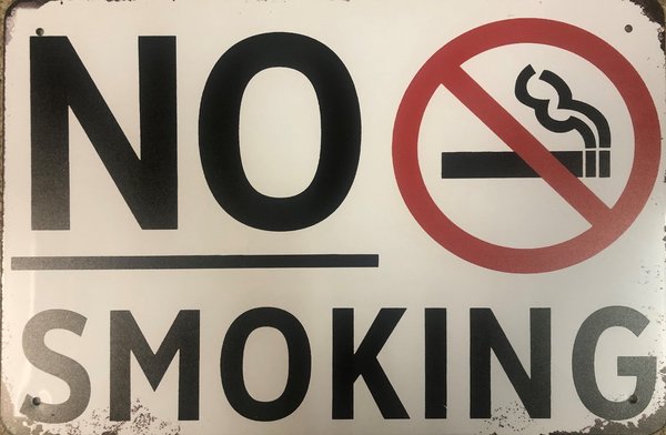 No Smoking Blechschild Bar Metallschild