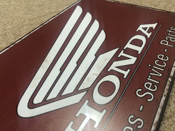 Honda Motorrad Blechschild Metallschild