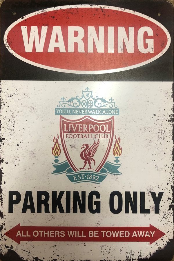Blechschild Liverpool Parking Only Klopp