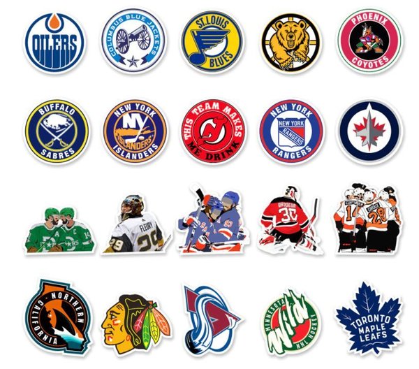 50 tlg Stickerset Eishockey NHL Hockey