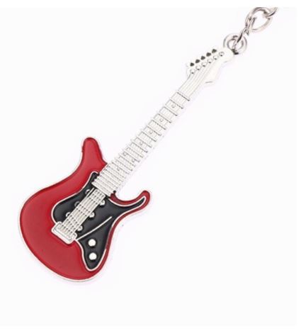 Schlüsselanhänger E-Gitarre ROT RED