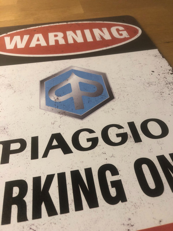 Blechschild Piaggio Parking Only Roller Si Mofa Moped Ciao