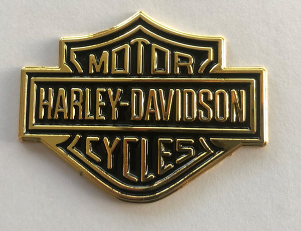 Harley Davidson Metallbadge Motorrad Abzeichen Patch Emblem Gold