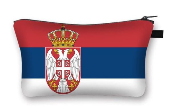 Serbien Necessaire Travel Toilet Bag Reisen Djokovic Belgrad