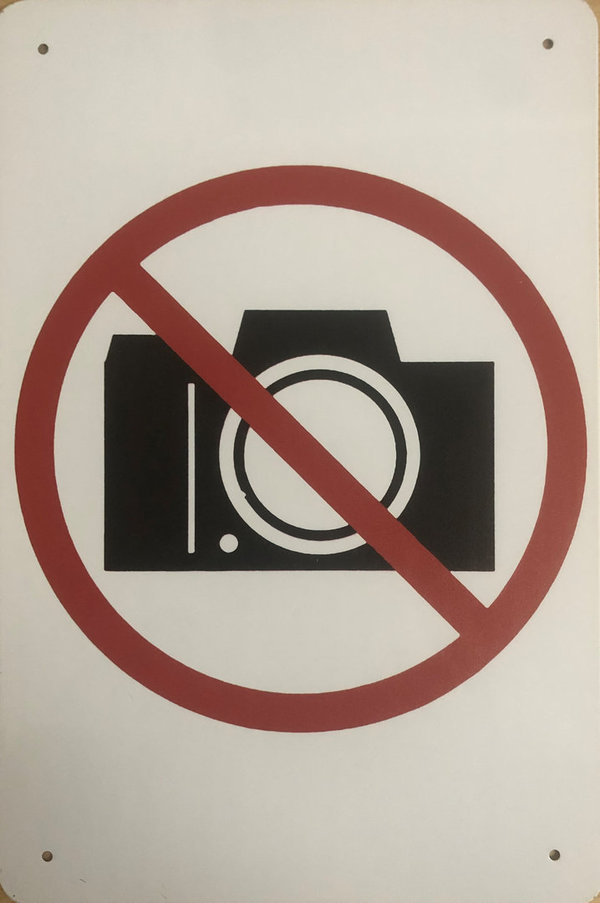 Blechschild keine Fotos Foto verboten
