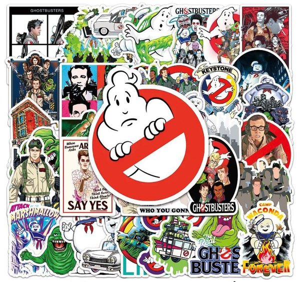 50 tlg Stickerset Ghostbusters Aufkleber Legacy slimer DVD